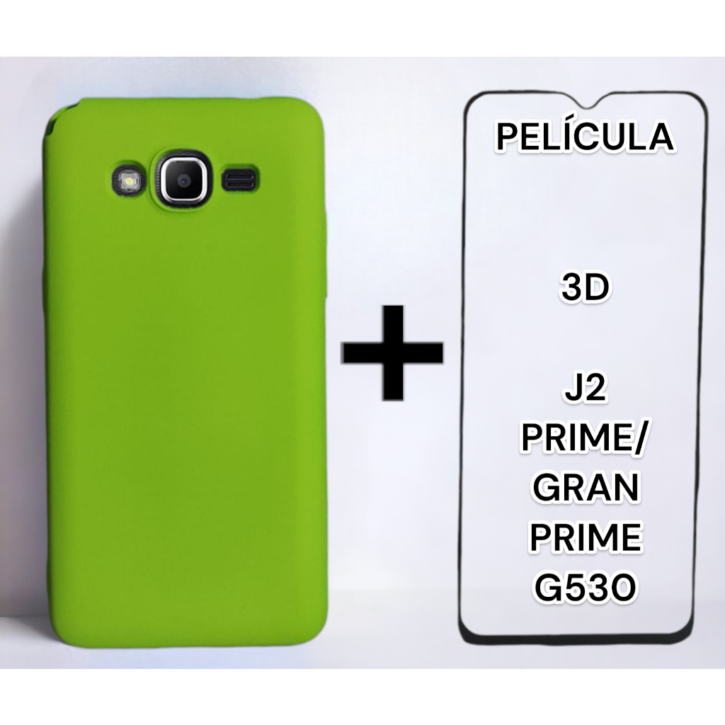 Kit capa capinha case GALAXY J2 PRIME/GRAN PRIME G530 + Pelicula 3D