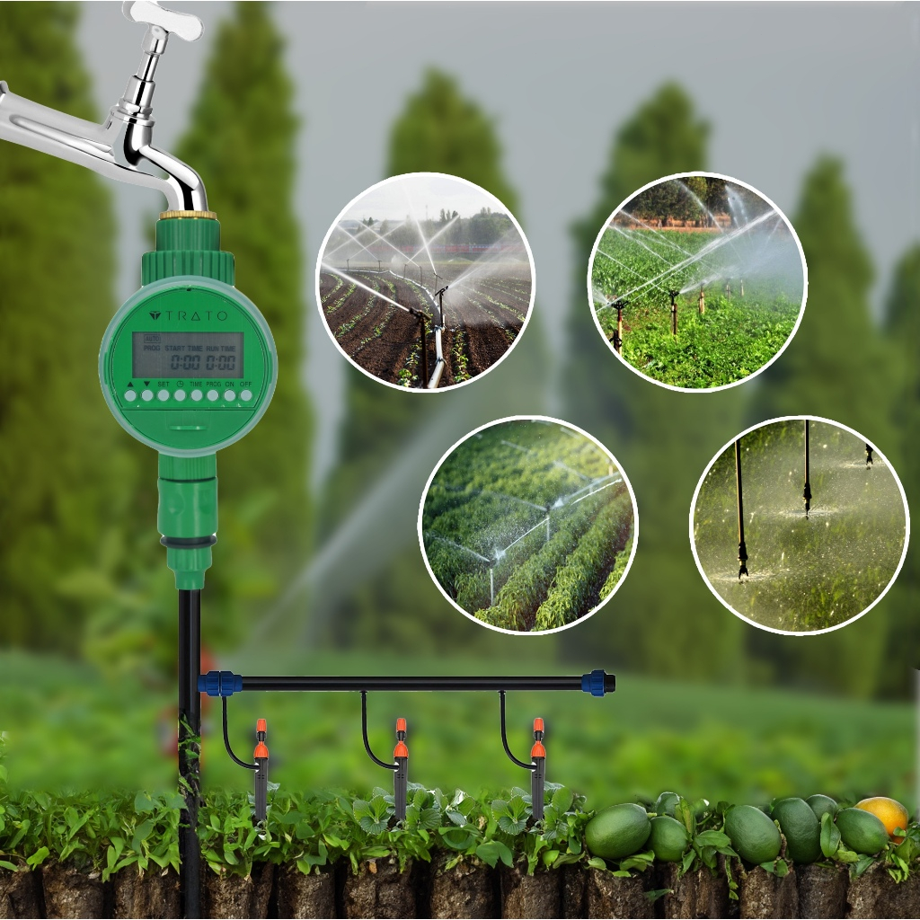 Temporizador de Irrigação Timer Digital Programável Automático Hortas Jardins