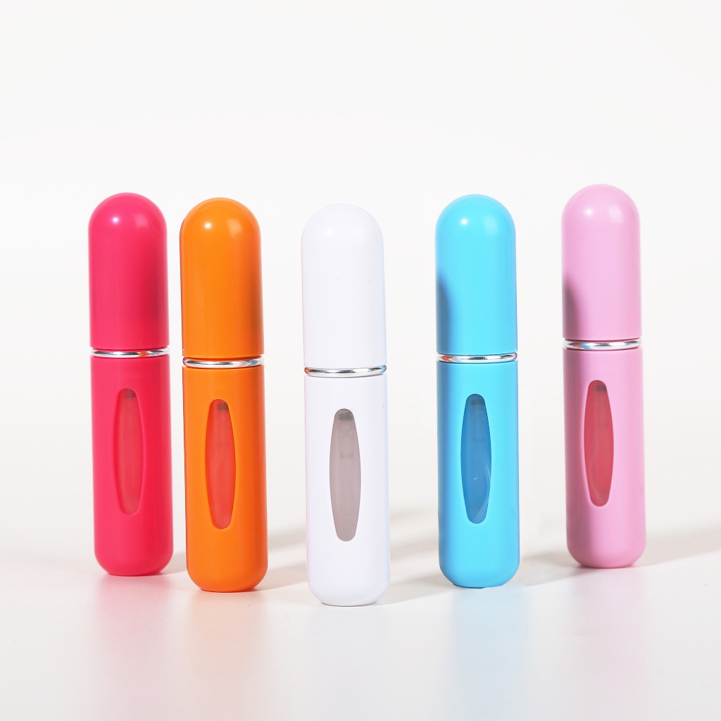 Frasco Perfume Spray Candy Color Refillable Cosmetic Sample Vazio Atomizador Caixa Bomba Perfumada