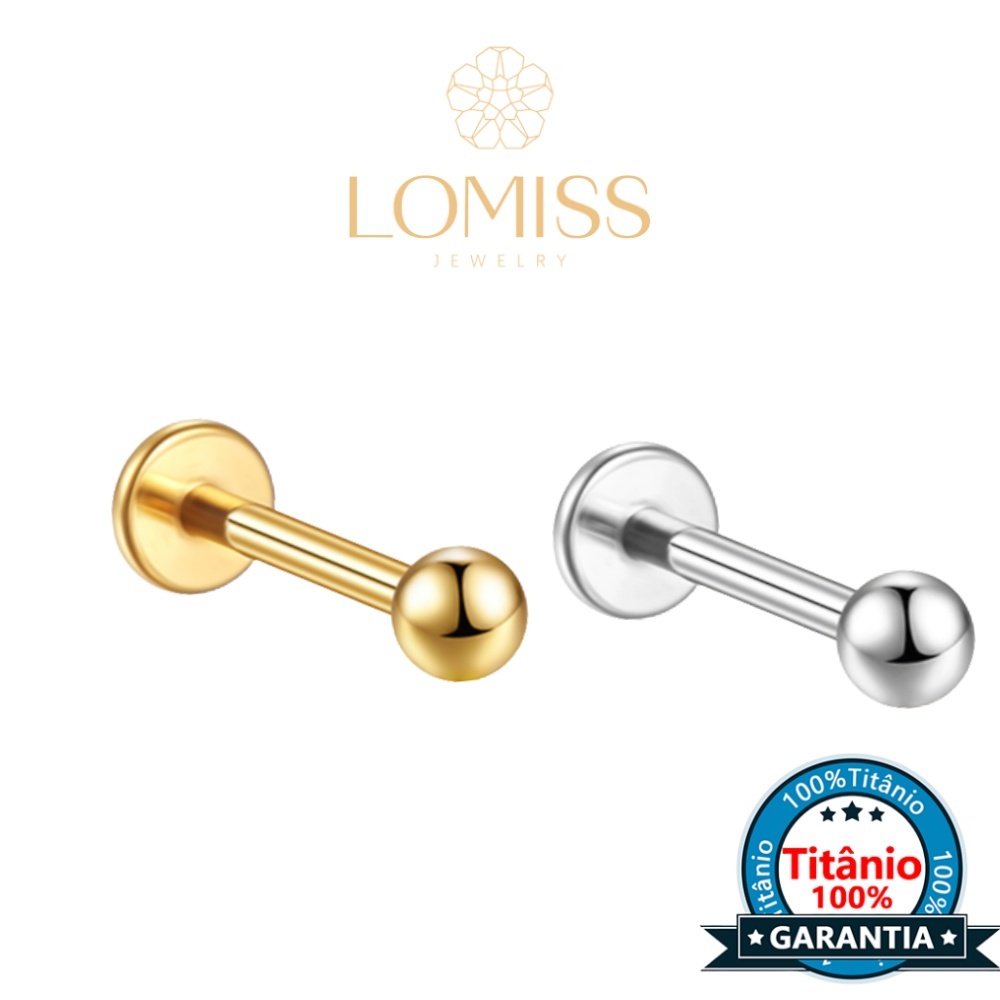 Piercing Labret TitÂnio G23 Pvd Helix, Tragus, Conch, Nariz, Boca-Medusa Haste Piercing Joia de Titânio em Oferta na Shopee