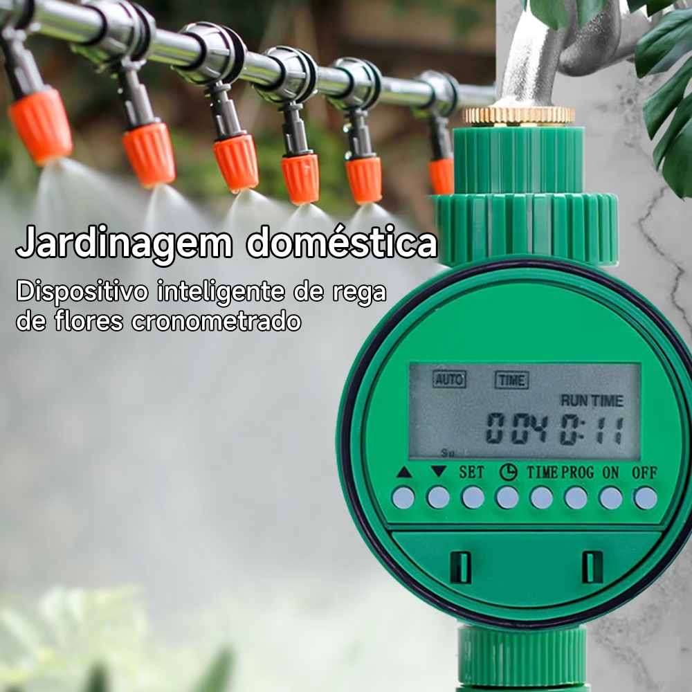 Temporizador de Irrigação Timer Digital Programável Automático para Torneira Hortas Jardins em Oferta na Shopee