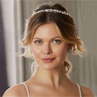 Arranjo Cabelo Tiara Coroa Noiva Pérolas Básica em Oferta na Shopee