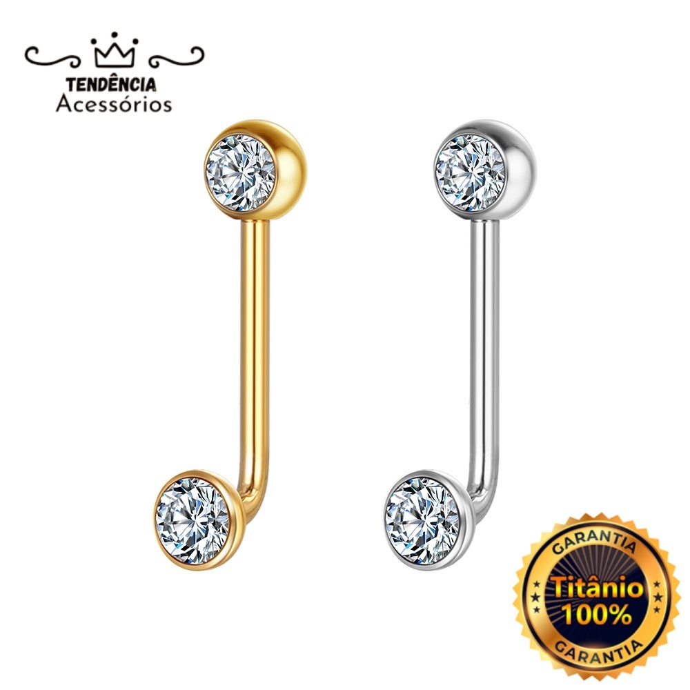 Piercing Christina Titânio Pvd Intimo Zircônia Cravada Piercing Christina Íntimo em Oferta na Shopee
