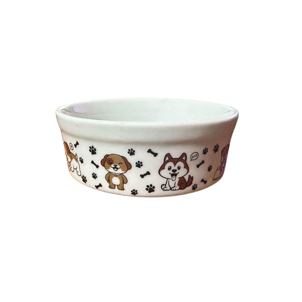 Comedouro Caes Cachorro Pet Porcelana 610ml Bebedouro Tigela ração cães