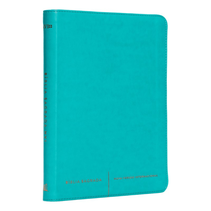 Bíblia Sagrada Luxo Slim | NVI | Letra Normal | Courosoft Verde Água em Oferta na Shopee