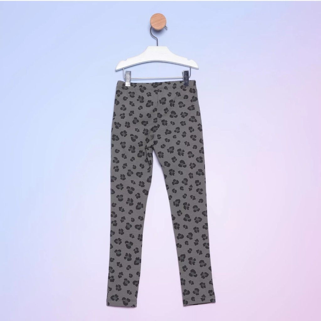 Legging Abstrata (Tamanho 4, 6 e 8) Cinza Escuro HERING KIDS | Calça Infantil