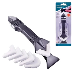 Removedor Espátula Raspador Silicone Rejunte Calafetagem Argamassa 3 em 1 Almofadas Intercambiáveis