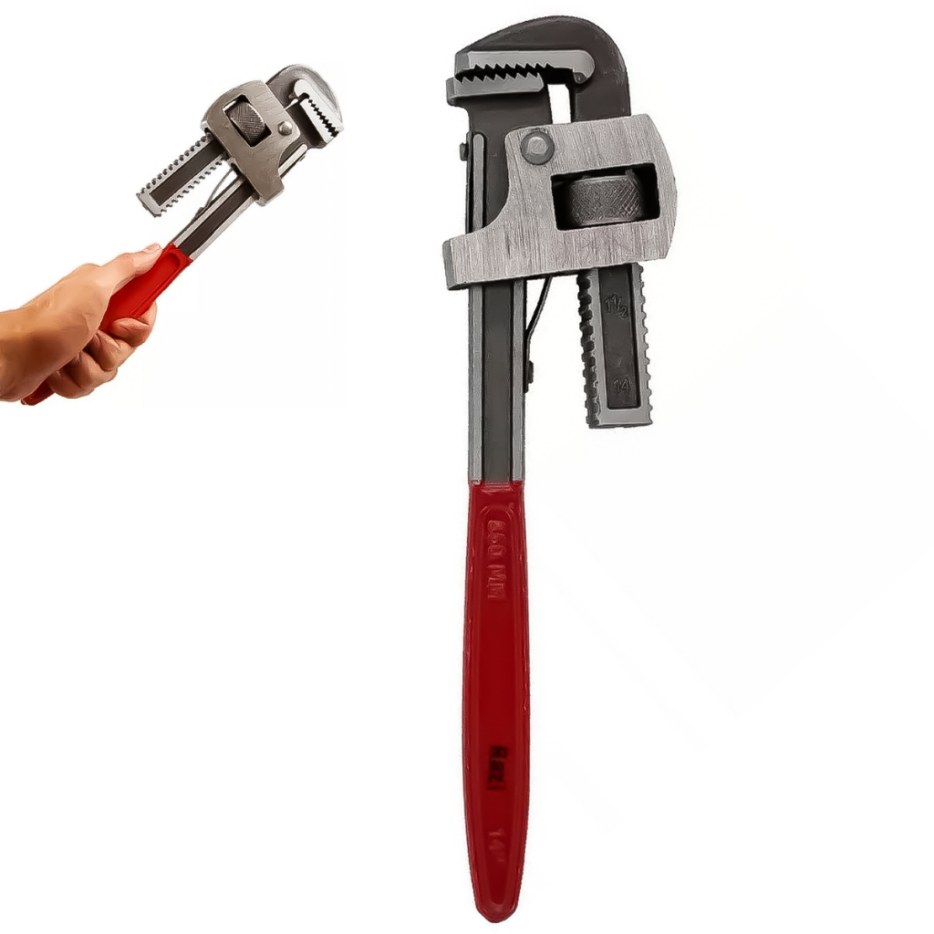 Chave Grifo Inglesa Ferro Resistente Cano Vários Tamanhos Regular Segurar Roscas Canos Parafusos