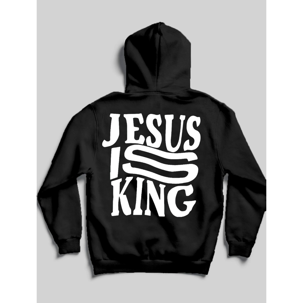 Moletom Canguru Jesus Is King Capuz Bolso Casaco Feminino Masculino Flanelado Unisex Inverno Algodão