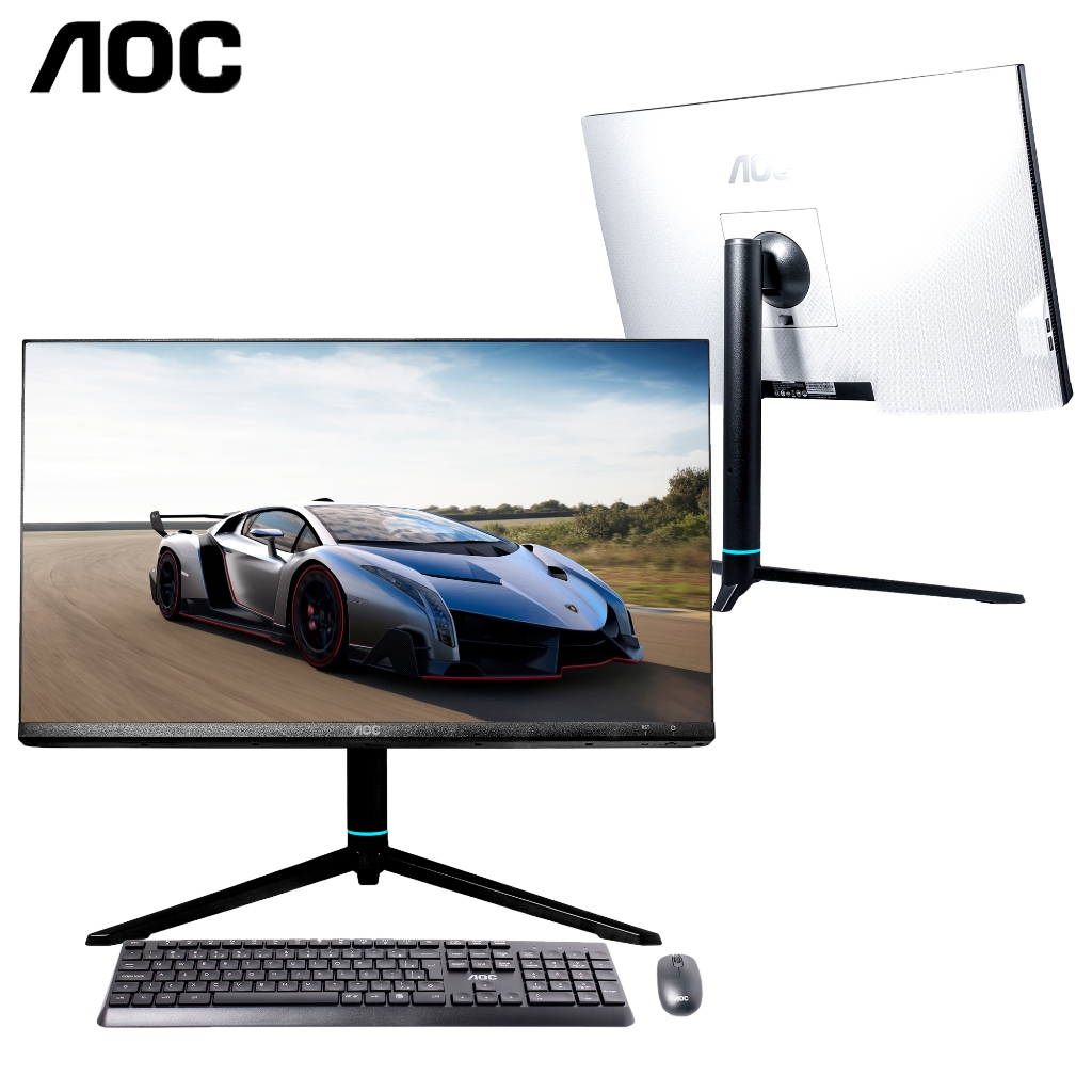 Computador All In One Pc AOC Tela ''23.8" 256GB Ajustável 8GB DDR4 Intel Core Acompanha Teclado e Mouse