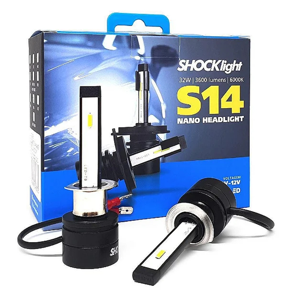 Lampada Super Led Mini Shocklight 32w S14 Nano H1 H3 H4 H7 H8 H11 H13 H15 H27 HB3 HB4 6000k