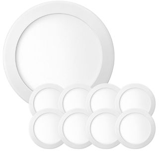 Kit 9 Luminária Painel Plafon Sobrepor Redondo Led 18w Bivolt ELGIN em Oferta na Shopee