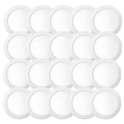 Kit 20 Luminária Painel Plafon Sobrepor Redondo Led 18w Bivolt ELGIN