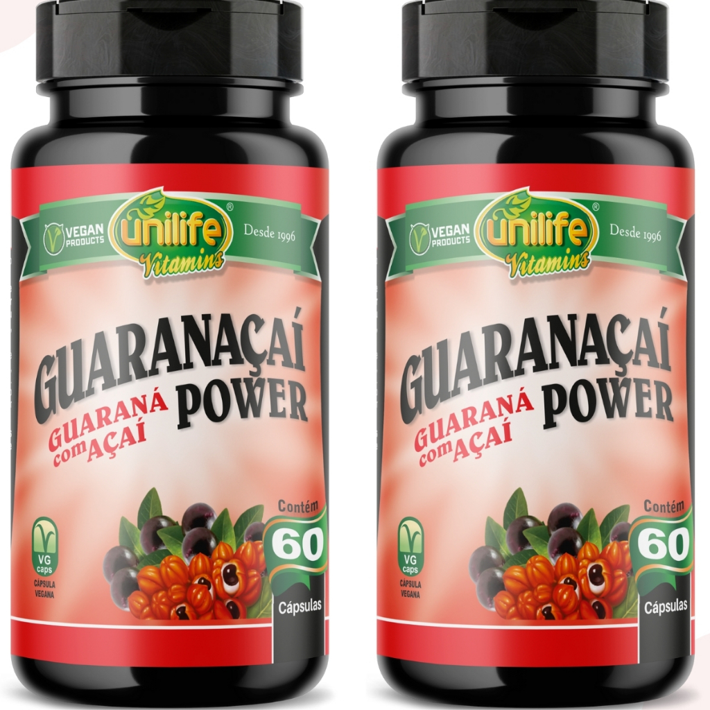 Kit 2 Guaraná Com Açaí Power Energia Natural 60 Capsulas