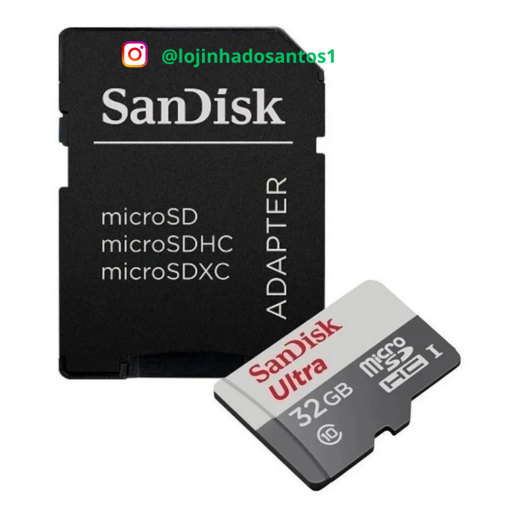 Cartão Memória SanDisk Ultra 32GB 100MB/S Classe 10 Micro SD