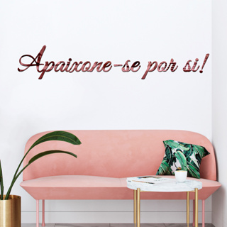 Espelho Decorativo Frase "Apaixone-se por si!" Acrílico Sala Salão Studio em Oferta na Shopee