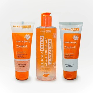 Kit Skin Care Vitamina C Conjunto de 3 itens Dermachem em Oferta na Shopee