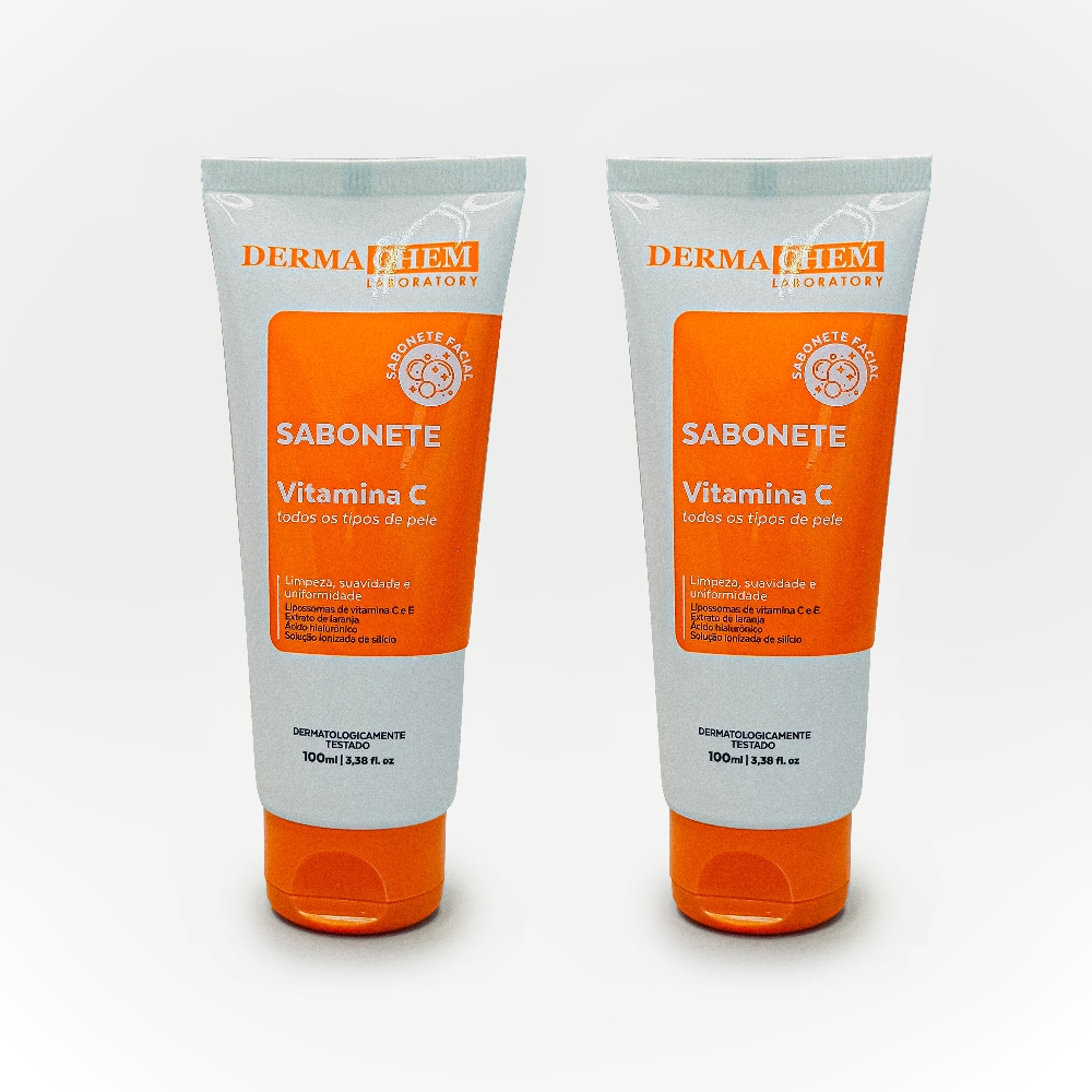 Kit 2 Sabonete Vitamina C Anti-Idade 100ml Dermachem - Beauty