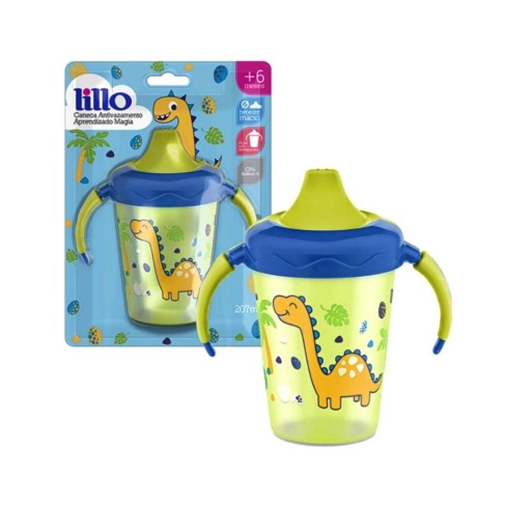 Copo De Treinamento Antivazamento Magia Dino 207ml Lillo