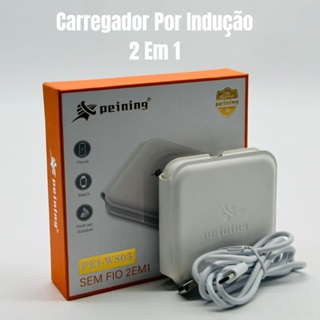 Carregador Por Indução 2 por 1 Dobravel Celular/Relógio/Smartwatch/Airpods