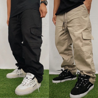 Kit 2 Calça Cargo Unissex - Masculino / Feminina 5 Bolsos Moda Skate Larga - ENVIO IMEDIATO em Oferta na Shopee