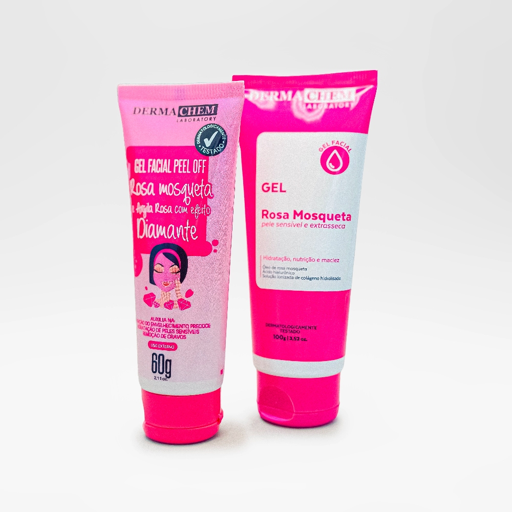 Kit Skin Care Rosa Mosqueta Gel e Peel Off Dermachem - Beauty