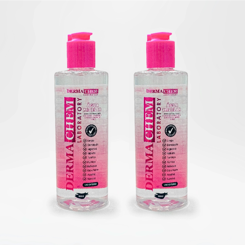 Kit 2 Água Micelar Ácido Hialurônico Make Out 250ml Dermachem - Beauty