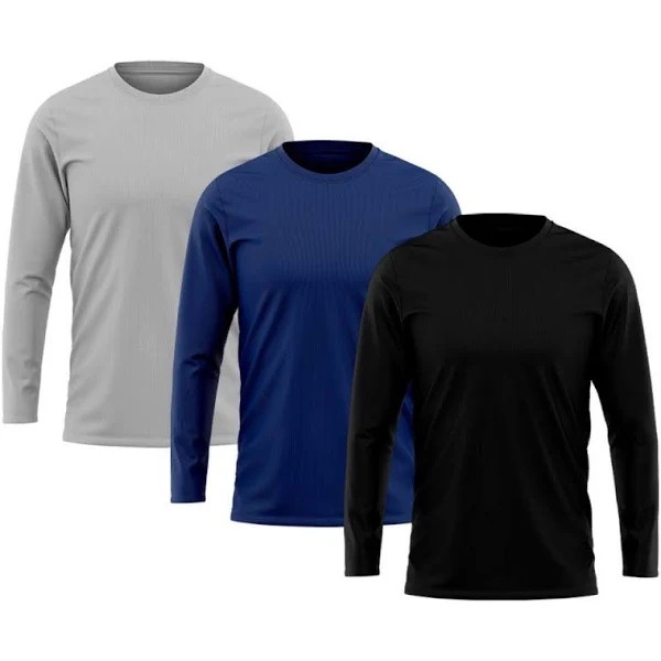 Kit 3 Camisetas Térmicas Manga Longa Segunda Pele Proteção UV 50+ Masculinas Unissex