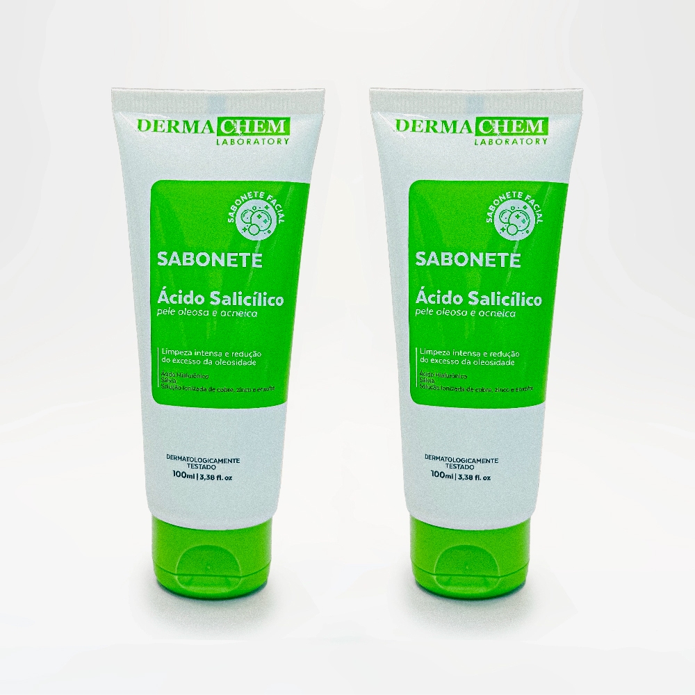 Kit 2 Sabonete Ácido Salicílico Pele Oleosa 100ml Dermachem - Beauty