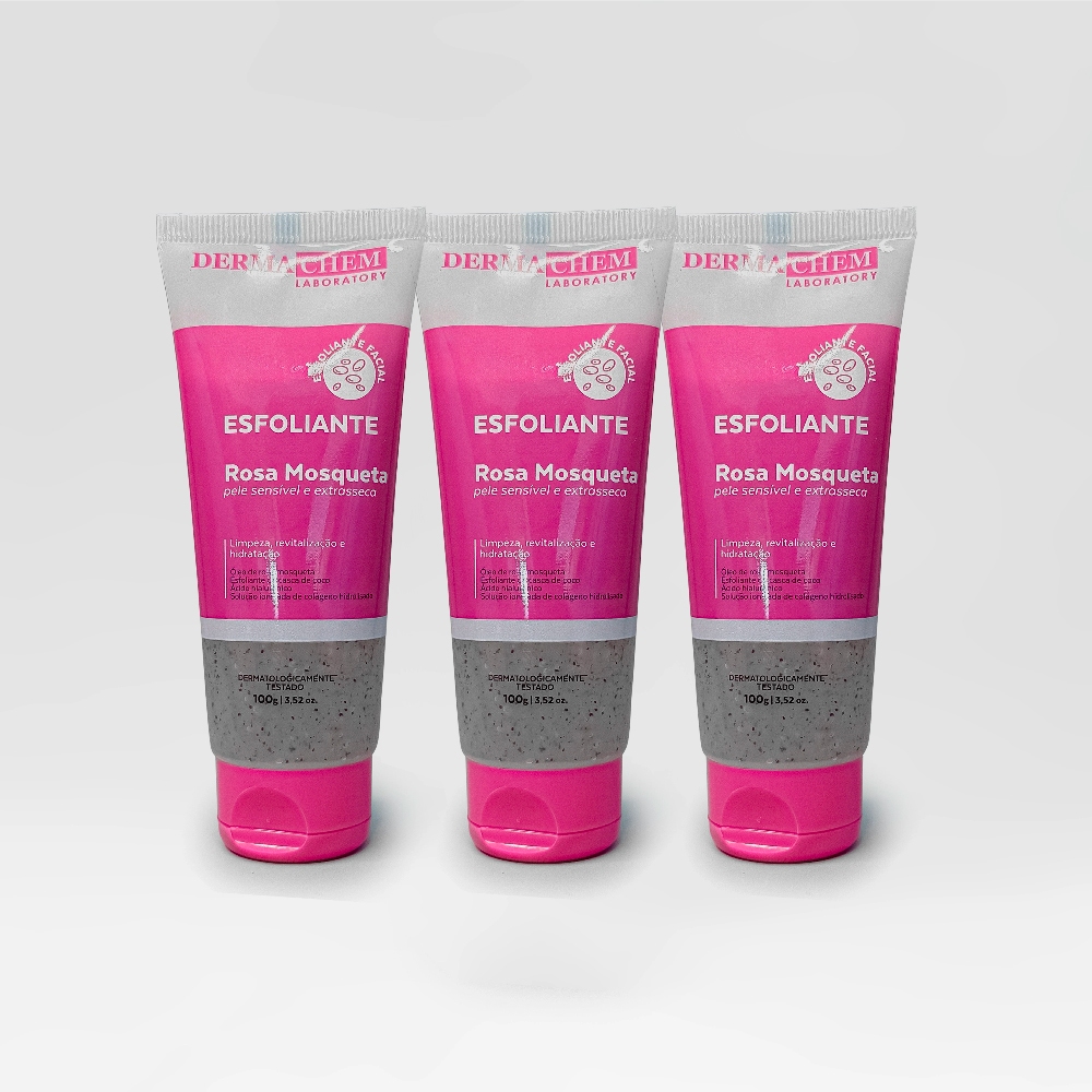 Kit 3 Gel Esfoliante Ácido Salicílico Enzimático 100ml Dermachem - Beauty