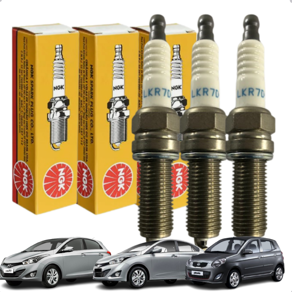 Kit Jogo 4 Velas De Ignição Original Ngk Hyundai Hb20 1.0 12v em Oferta na Shopee
