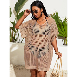 Moda Praia Plus Size Blusa Feminina Saida Vestido Saida de praia plus size em Oferta na Shopee