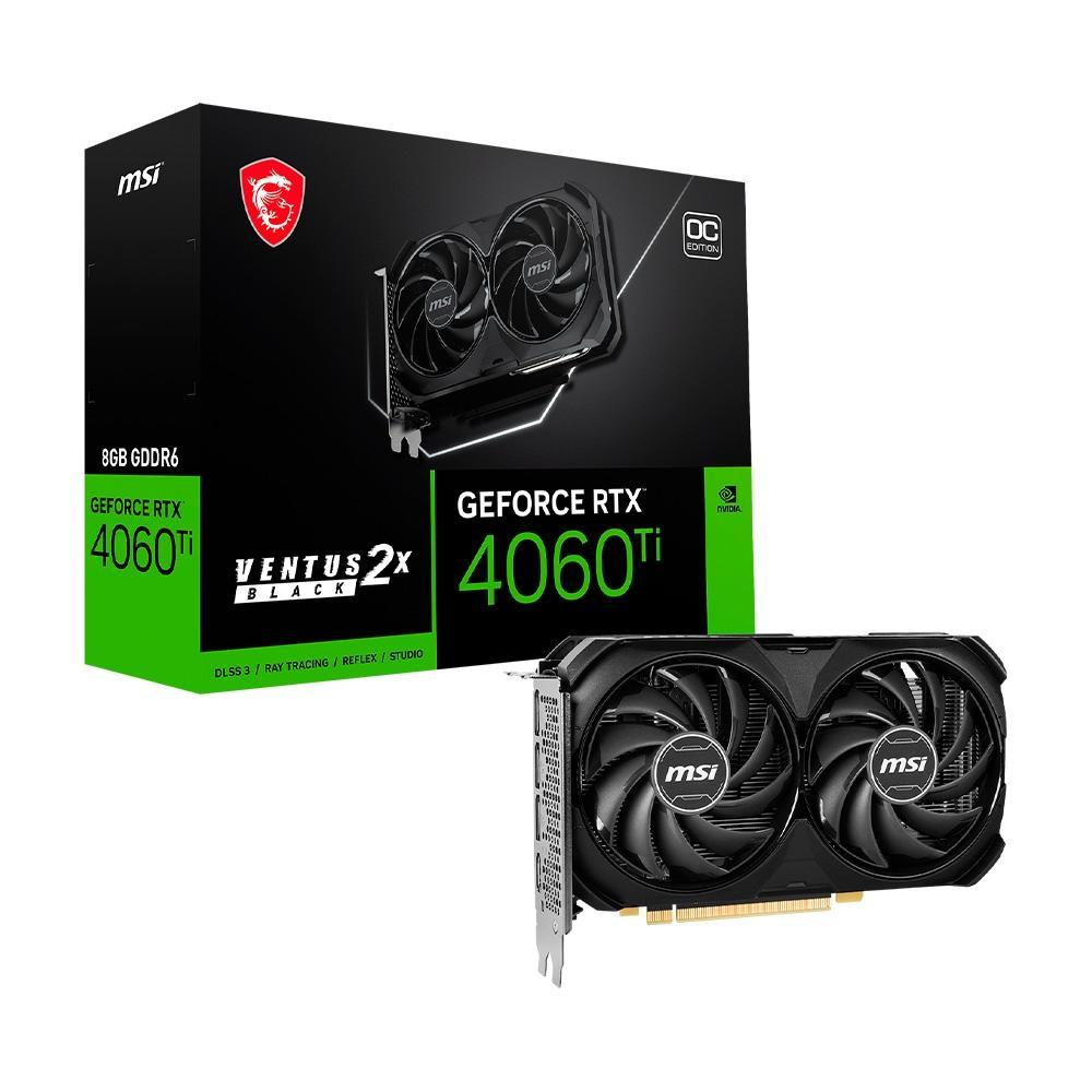 PLACA DE VÍDEO RTX 4060 TI 8GB MSI VENTUS 2X BLACK