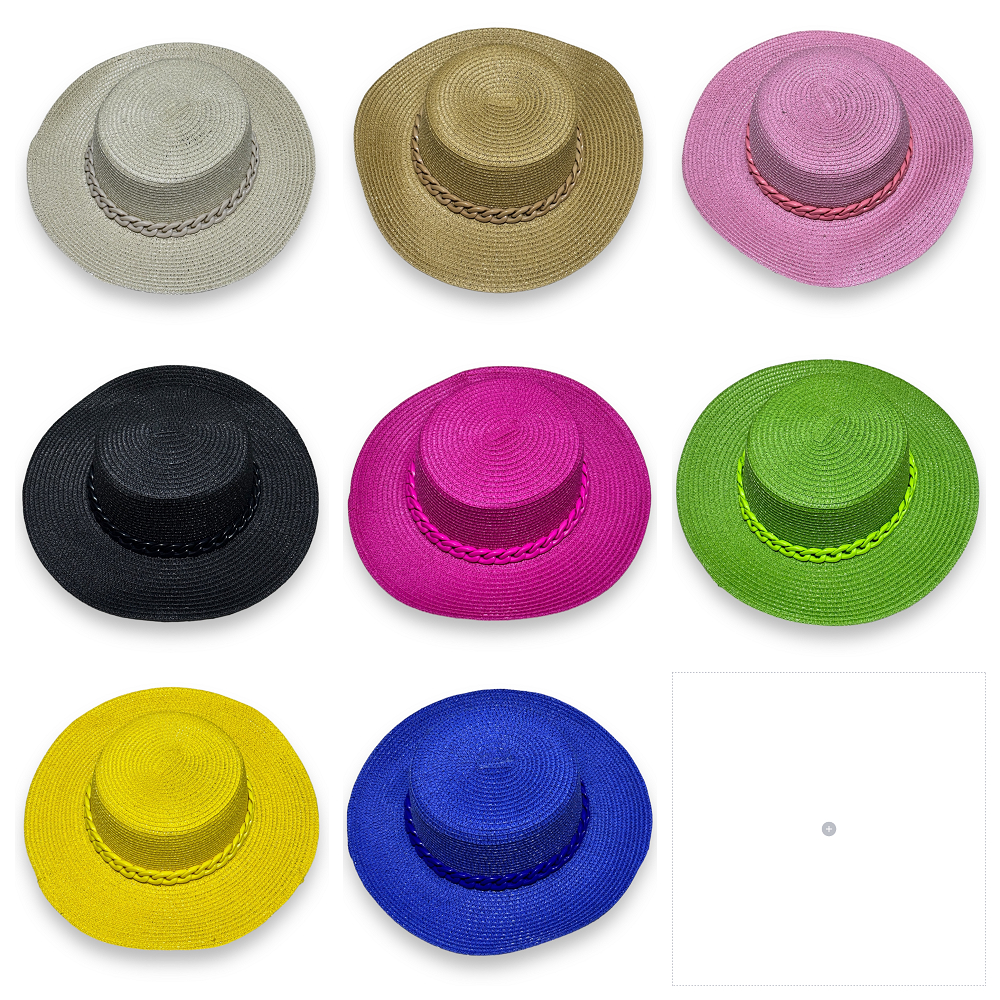 Chapéu Paris Moda Praia Com Faixa Corrente Acrílica Feminino com Ajuste de Tamanho em Oferta na Shopee