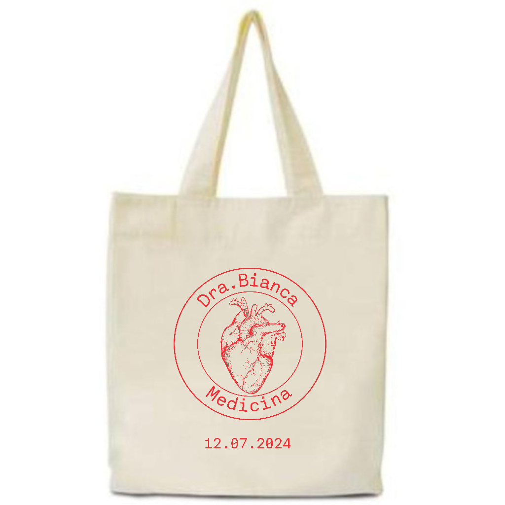 Kit 30 Ecobag Sacolas Algodão Cru 35x40 Silk 1 Cor 20x28 Personalizada Formatura Medicina em Oferta na Shopee