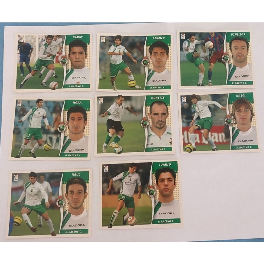 Lote 08 figurinhas Real Racing Santander - La Liga 2006-07 Panini