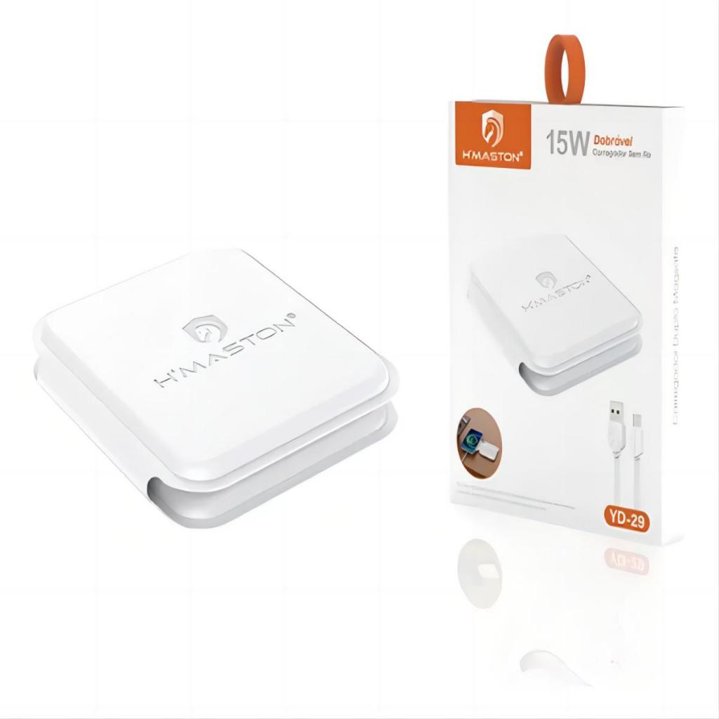 Carregador Hmaston S/ Fio Indução Super Rápida 15w Dobrável