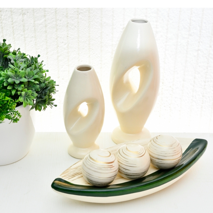 6 Peças Vasos Decorativos decorados Conjunto Jogo cerâmica Kit peças Vasos Ceramica Enfeite Decorativo Centro De Mesa Sala enfeite rack