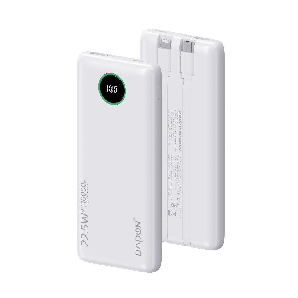 Carregador Powerbank Dapon J153 Turbo 22.5w 10.000mah Cor Branco em Oferta na Shopee