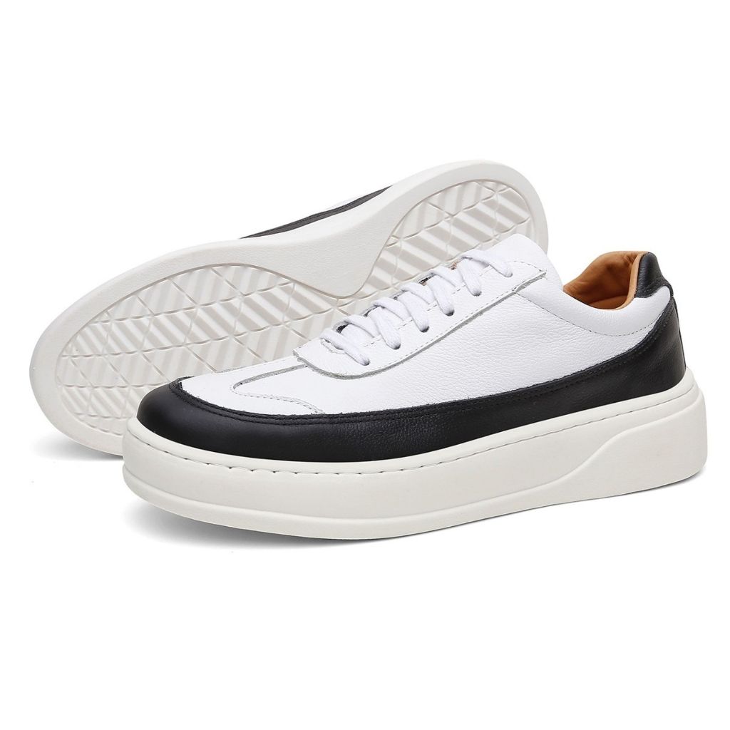 Tênis Sapatenis Casual Sapato Masculino Todo em Couro Lindo Macio E Confortável  Casual Dia Dia Fattor Shop