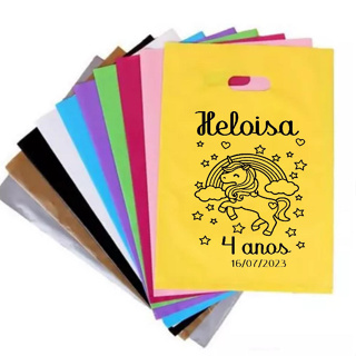 SACOLINHAS PERSONALIZADA QUALQUER TEMA BOCA DE PALHAÇO 16x20 30/40/50 em Oferta na Shopee