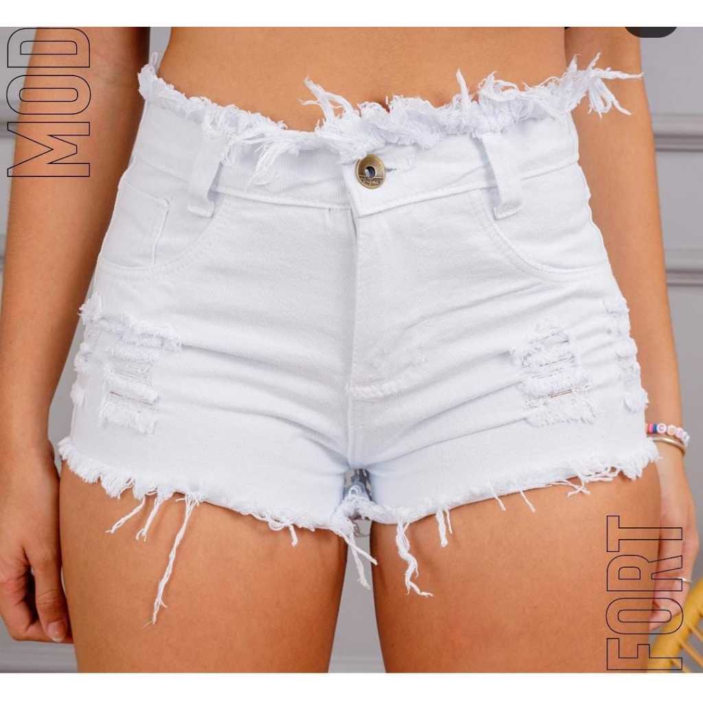 super oferta short jeans cintura alta ultimas pecças