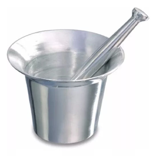 Pilão Almofariz De Alumínio Fundido Socador Grande