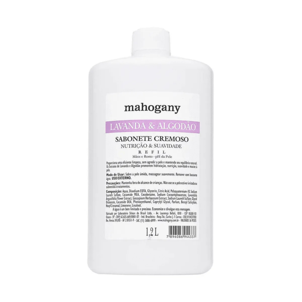 Refil Sabonete Líquido Mahogany Lavanda e Algodão 1,2L