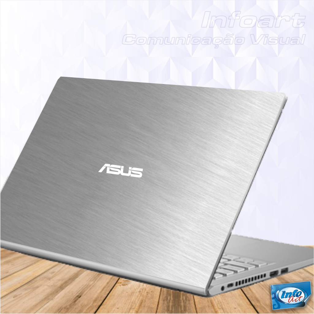 Skin Adesivo Proteção para Notebook ASUS M515DA-BR1213T 15,6" - Tampa + Interno(moldura do teclado e touch) + Logo Asus