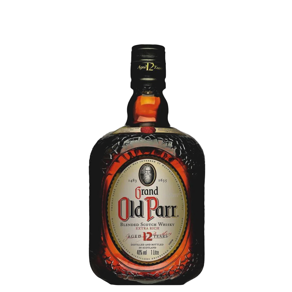 Grand Old Parr Blended Scotch Whisky Escocês 12 anos 1000ml em Oferta na Shopee