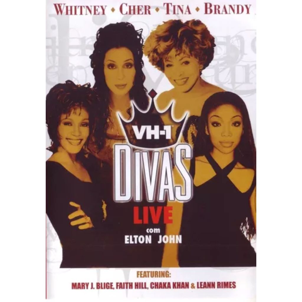 Dvd Vh1 Divas Live - Tina/ Whitney/ Cher/ Brandy Elton John