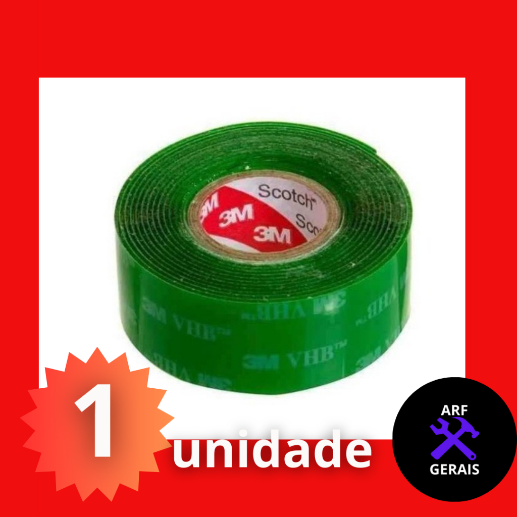 Fita Dupla Face Fixa Forte 19mm X 2m Scotch 3m FITA
