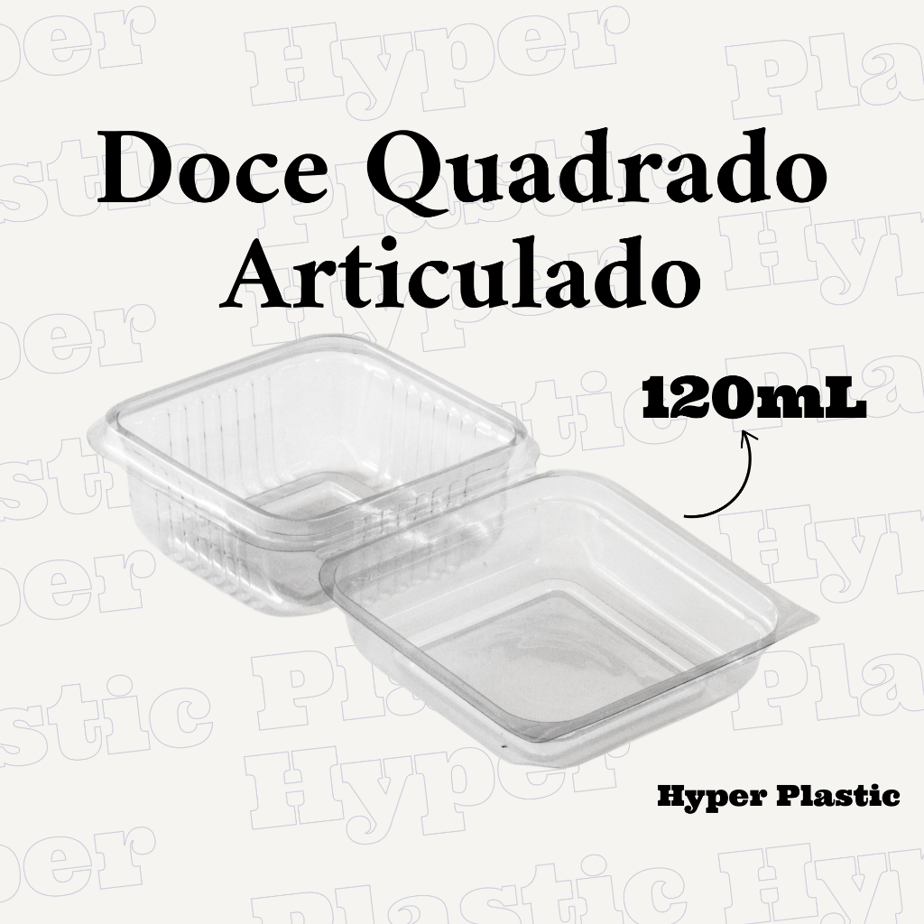 Embalagem Articulada Doce Quadrado 120ml 60, 40, 20 Unidades para Bolos Tortas Mousses Pudim Doces Sobremesas em Geral em Oferta na Shopee