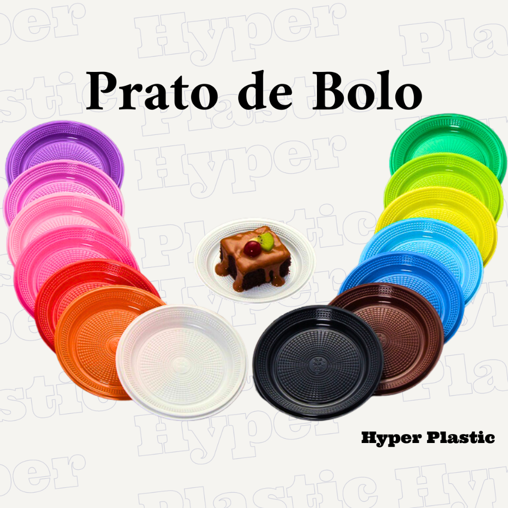 Prato de Bolo Colorido, Candy e Perolado  Biodegradável 15cm 50/70/100 Unidades em Oferta na Shopee